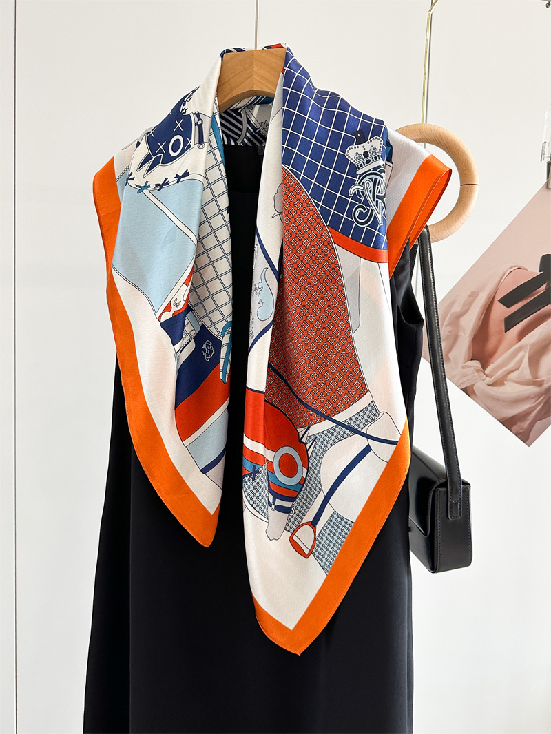 Travel Hair Accessories - Soft Silk Scarf Women Square Bandanas
