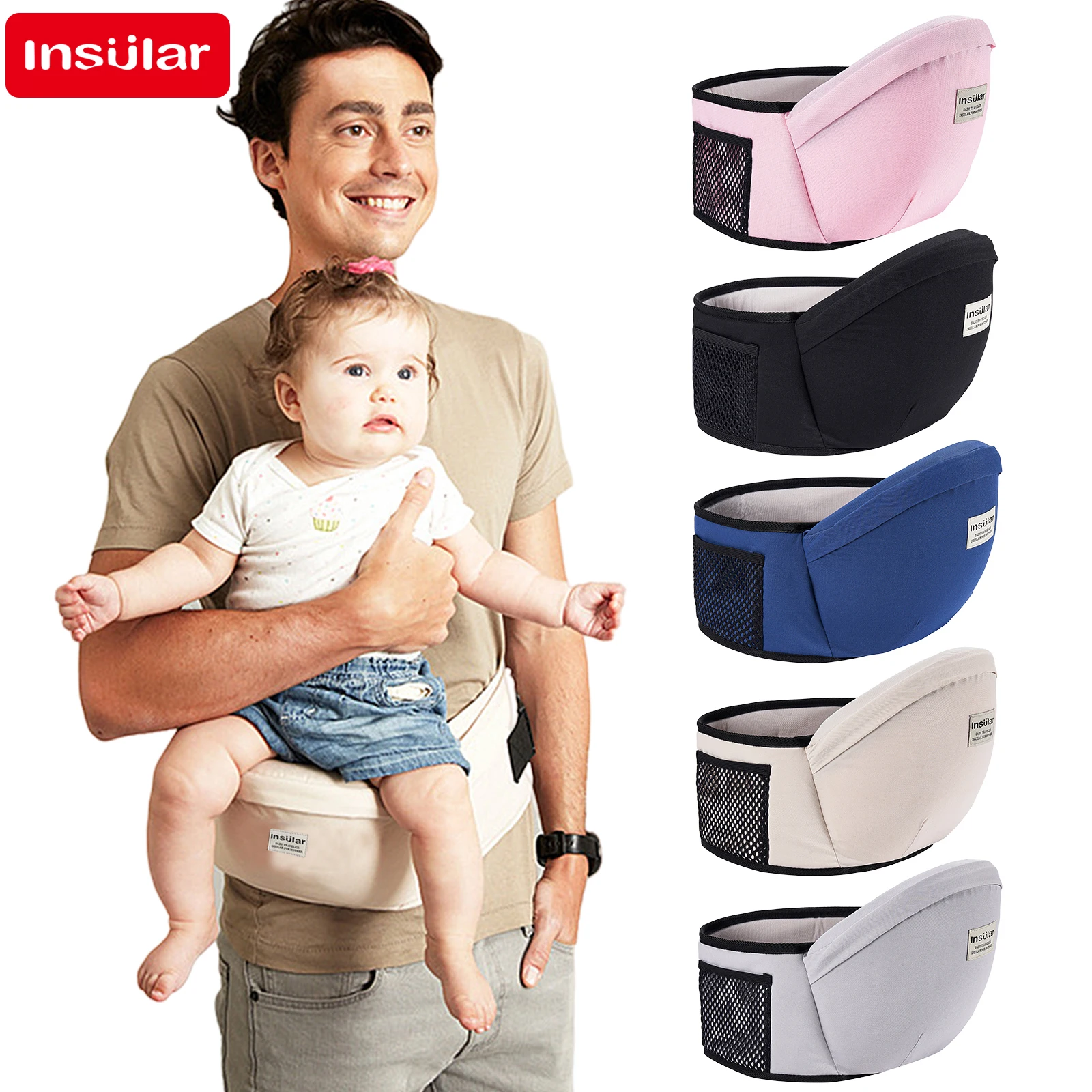 Travel Accessories Hip Belt - Thickened Baby Hip Seat Carrier Newborn