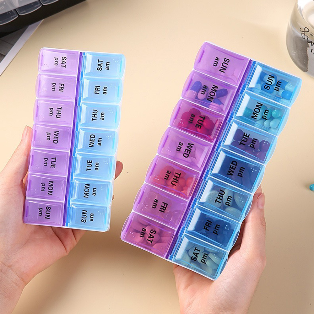 Travel Accessories - 14 Compartments Independent Pill Case Portable