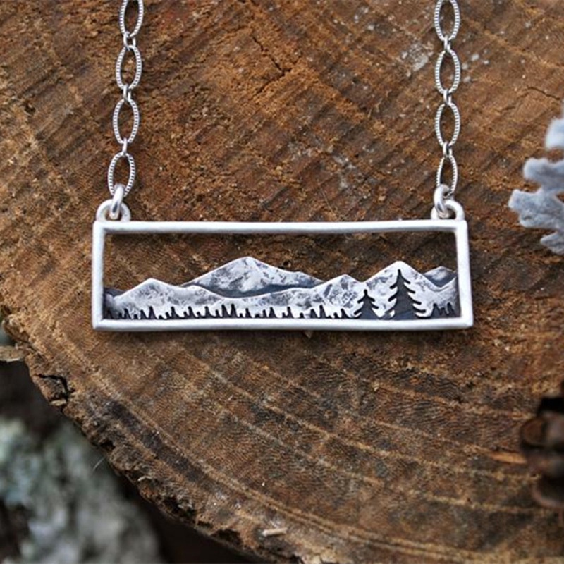 Travel Accessories Wholesale - New Mountain Range Pine Trees Pendant