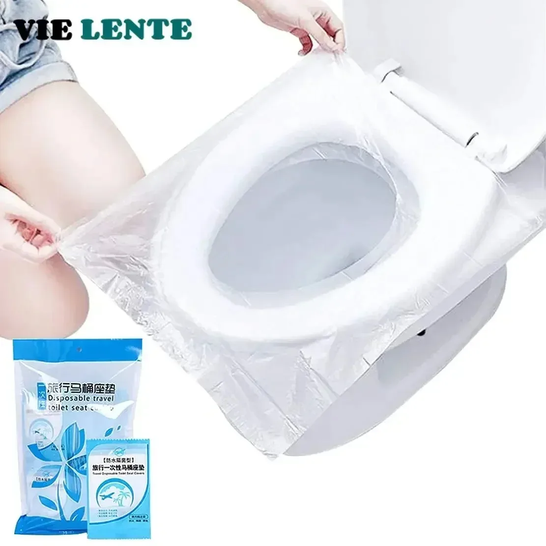 Travel Accessories Deals - 10/50PCS Biodegradable Disposable Plastic Toilet Seat