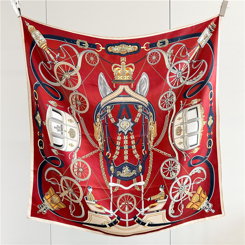 Travel Hair Accessories - 12MM Soft Silk Scarf Women 90CM