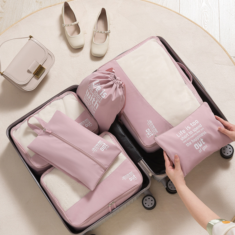 A QX2E 6 Pieces Travel Luggage - Travel Accessories Packing Cubes recension och pris