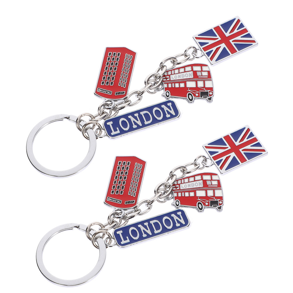 2Pcs British Souvenir Keychain - Travel Accessories London recension och pris
