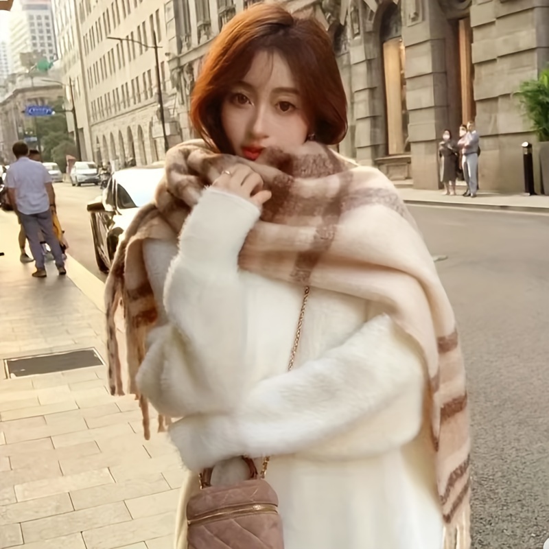 Classic Plaid Scarf for Women  - Travel Hair Accessories recension och pris