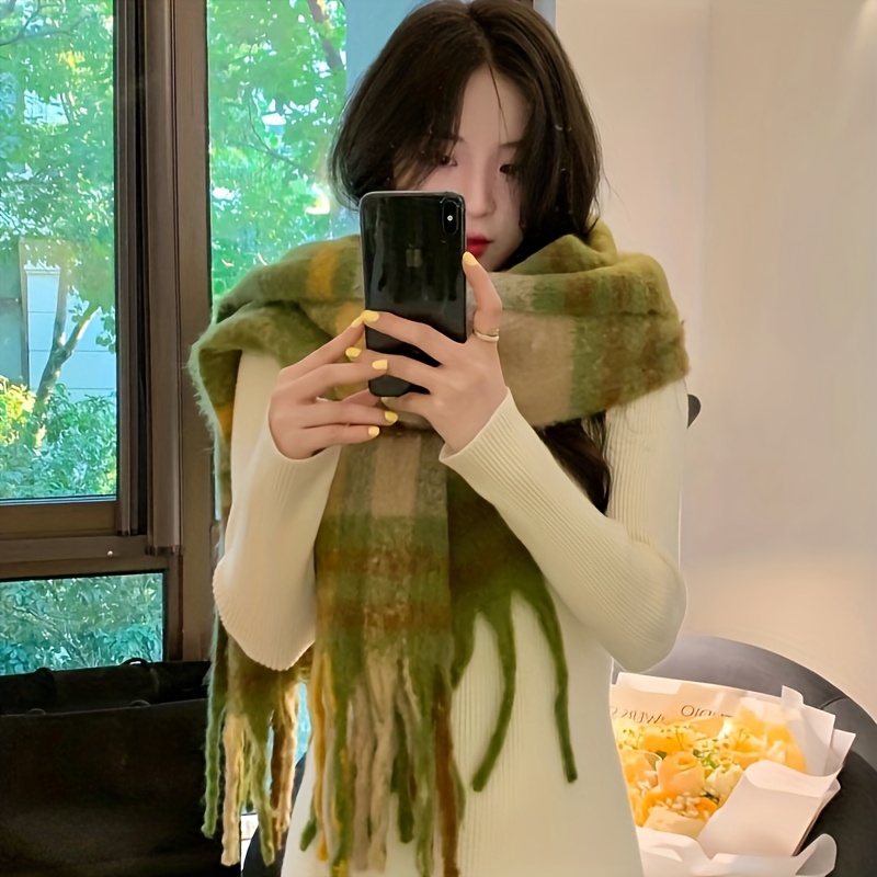 Classic Plaid Scarf for Women  - Travel Hair Accessories recension och pris