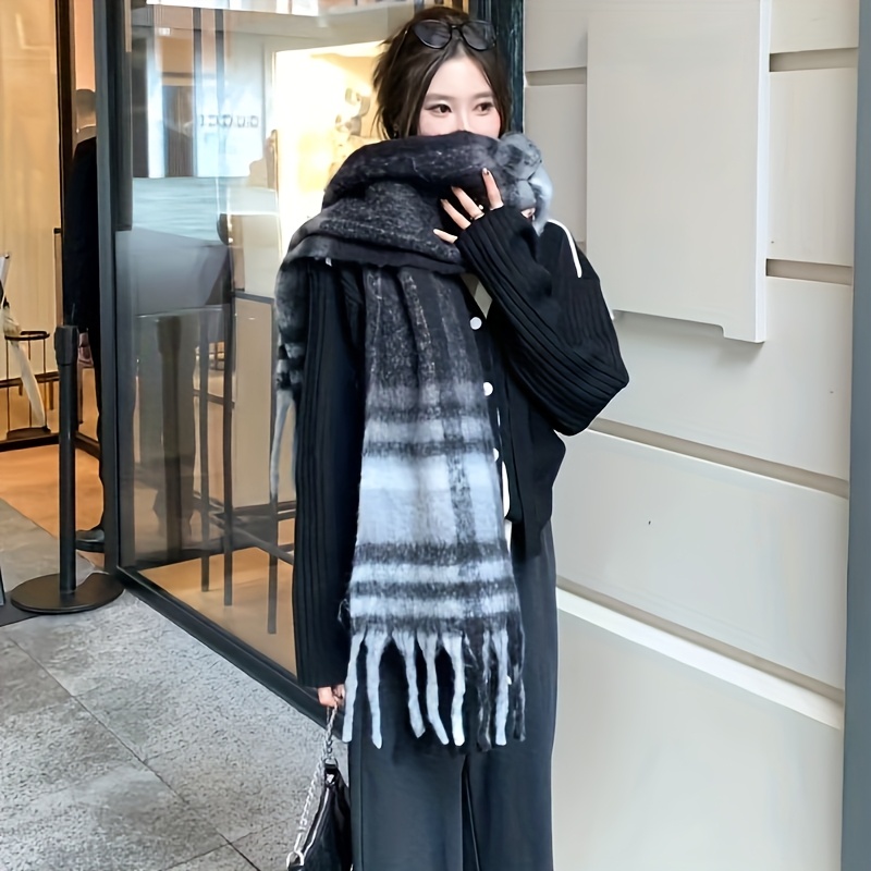 Classic Plaid Scarf for Women  - Travel Hair Accessories recension och pris