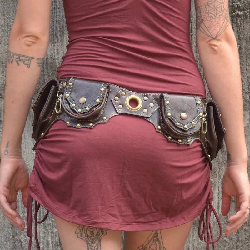 1pc Medieval Steampunk Leather - Travel Accessories Hip Belt recension och pris