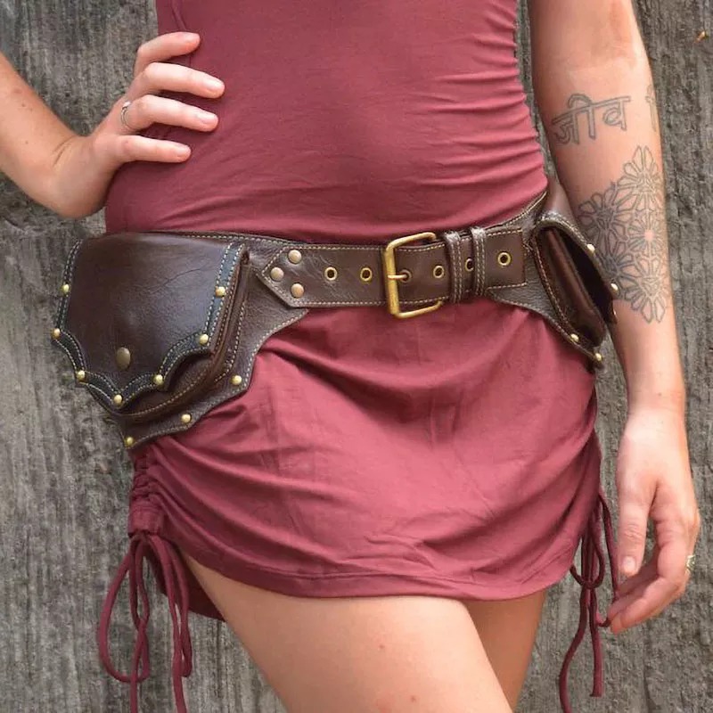 1pc Medieval Steampunk Leather - Travel Accessories Hip Belt recension och pris