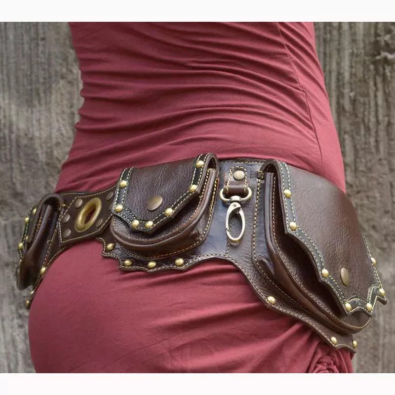 1pc Medieval Steampunk Leather - Travel Accessories Hip Belt recension och pris