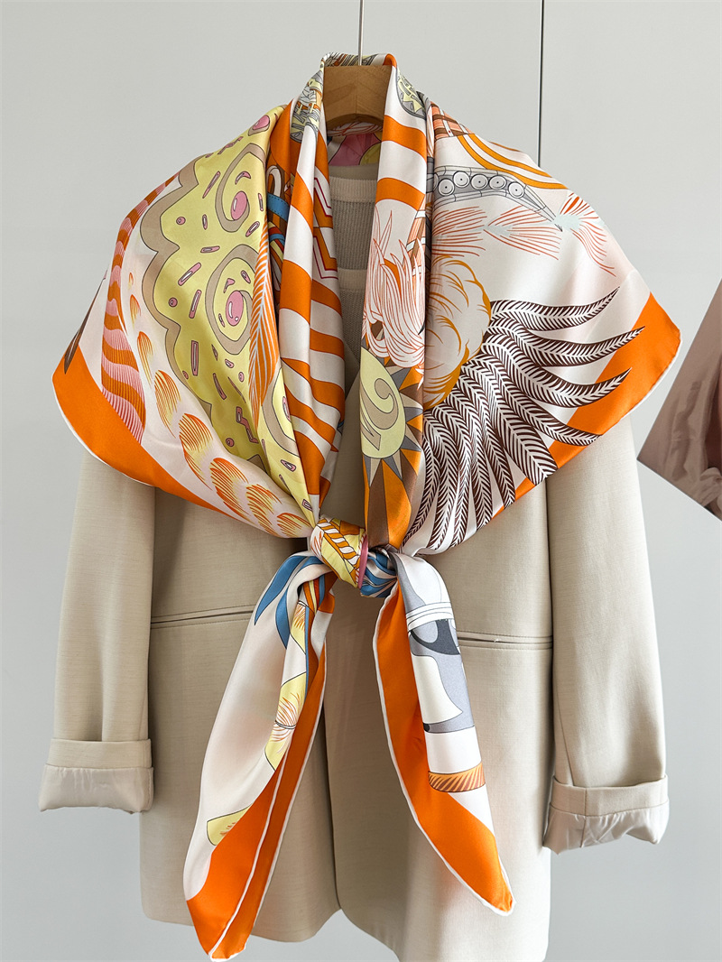 Designer Silk Scarf Women Spri - Travel Hair Accessories recension och pris