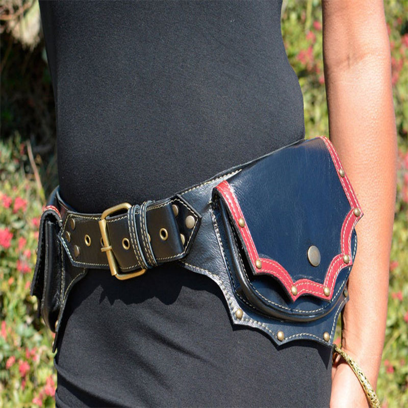 Steampunk Handmade Leather Uti - Travel Accessories Hip Belt recension och pris