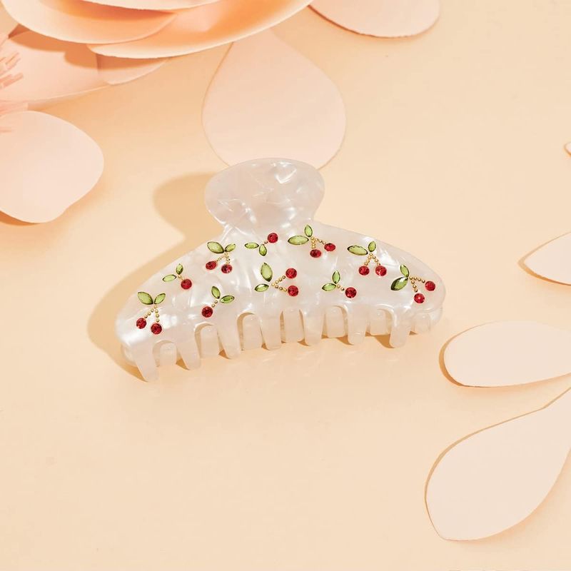 1pc Cherry hair clip, rhinesto - Travel Accessories For Elderly recension och pris