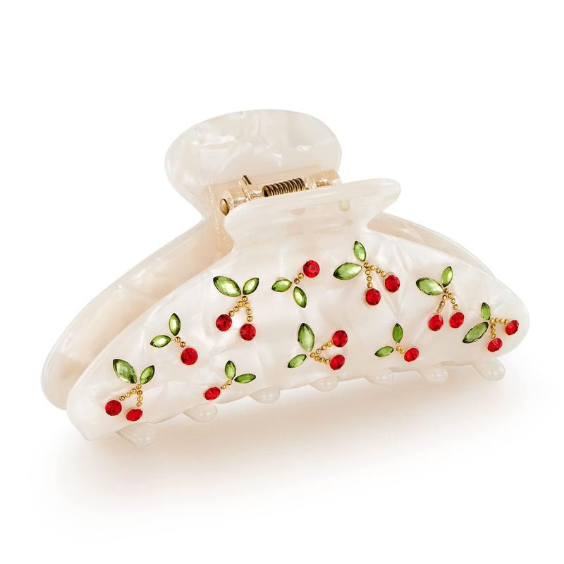 1pc Cherry hair clip, rhinesto - Travel Accessories For Elderly recension och pris