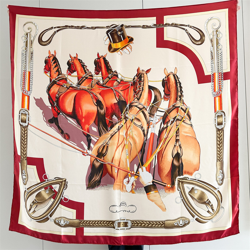 Horse Silk Scarf Luxury Design - Travel Hair Accessories recension och pris