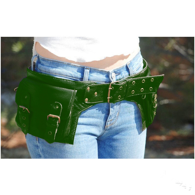 Medieval Steampunk Leather Uti - Travel Accessories Hip Belt recension och pris