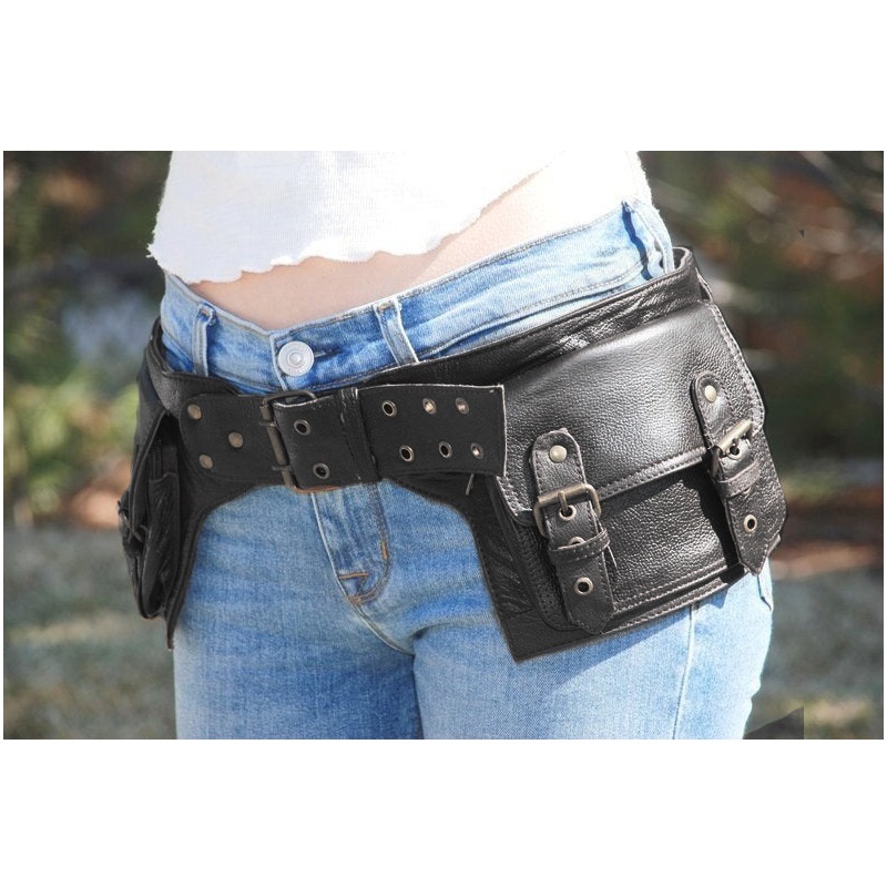 Medieval Steampunk Leather Uti - Travel Accessories Hip Belt recension och pris
