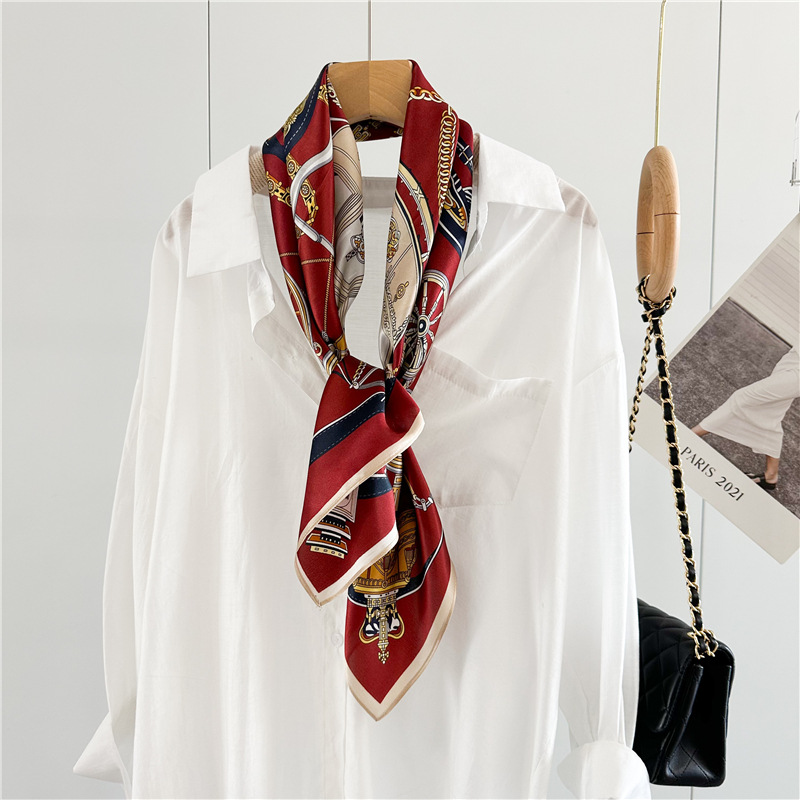 12MM Soft Silk Scarf Women 90C - Travel Hair Accessories recension och pris