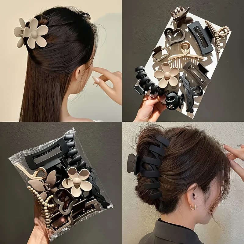 11Pcs Assorted Hair Claw Clips - Travel Accessories For Elderly recension och pris