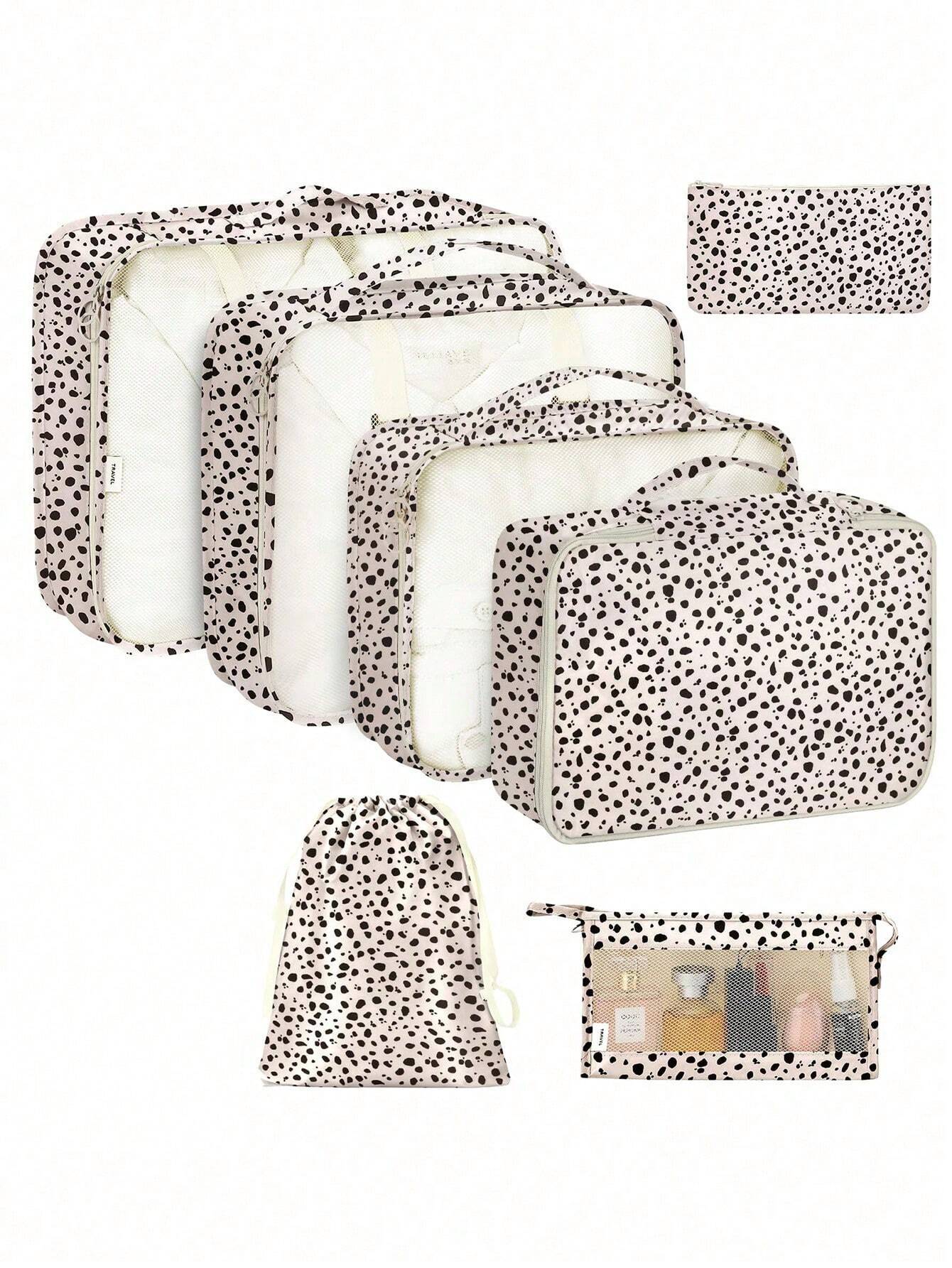 Leopard 7-Piece Luggage Storag - Travel Accessories Packing Cubes recension och pris