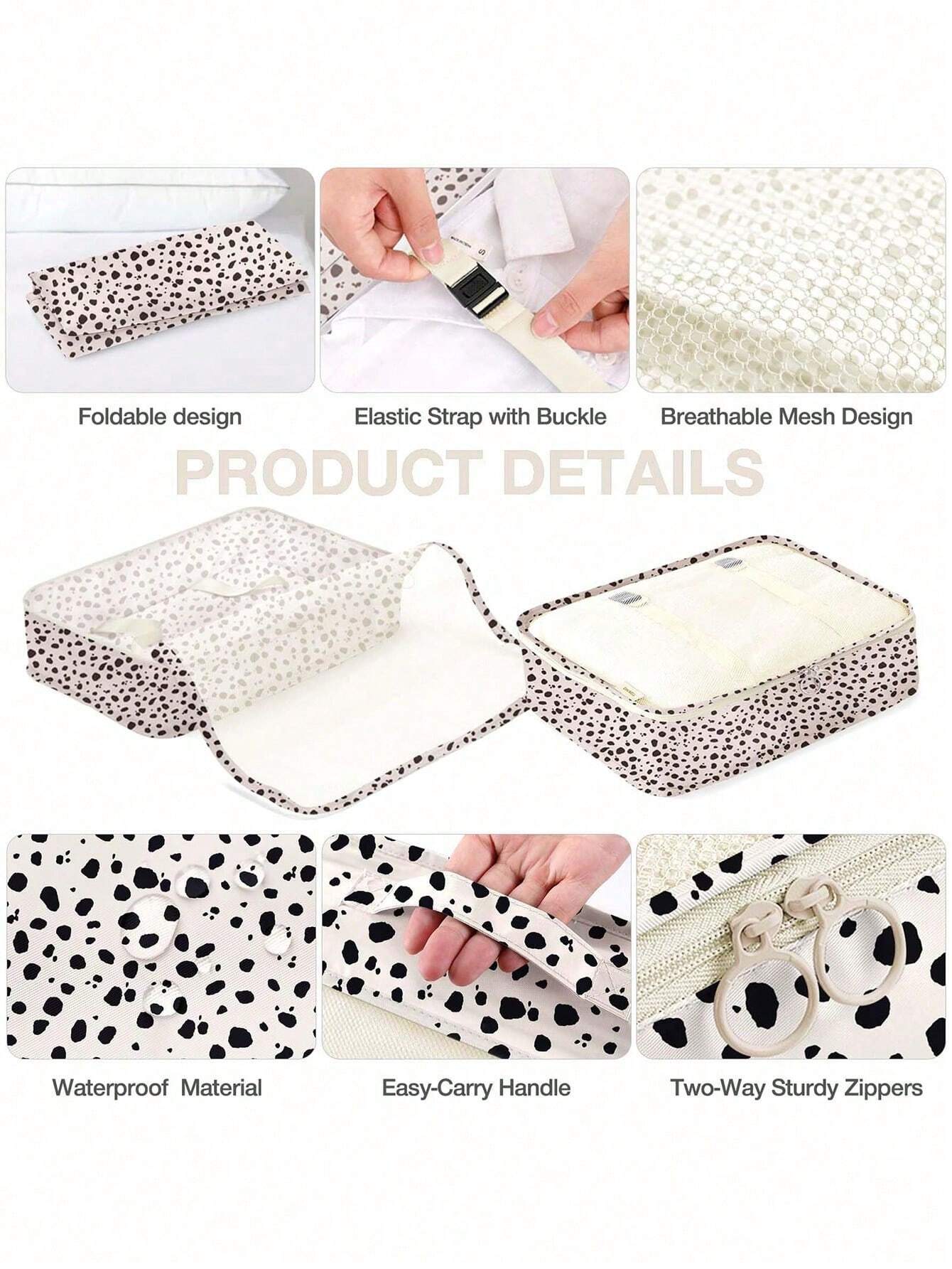 Leopard 7-Piece Luggage Storag - Travel Accessories Packing Cubes recension och pris