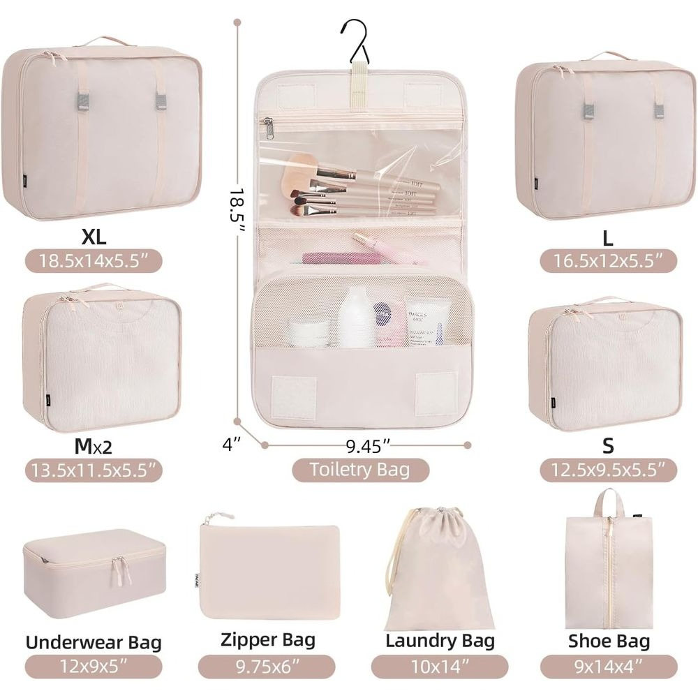 Set/8 Set/10 Set Packing Cubes - Travel Accessories Packing Cubes recension och pris