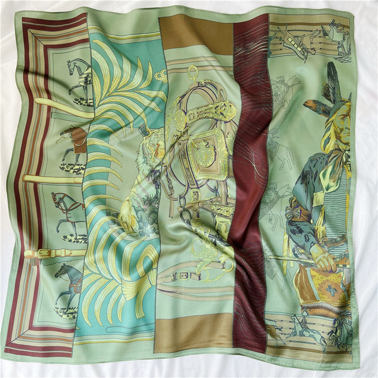 65CM Green Silk Scarf Luxury D - Travel Hair Accessories recension och pris