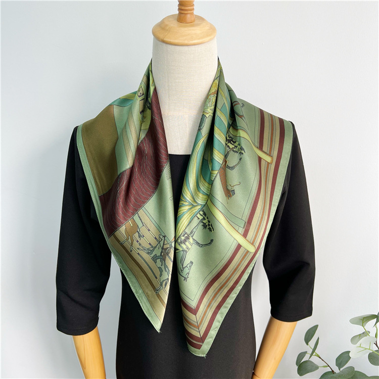 65CM Green Silk Scarf Luxury D - Travel Hair Accessories recension och pris