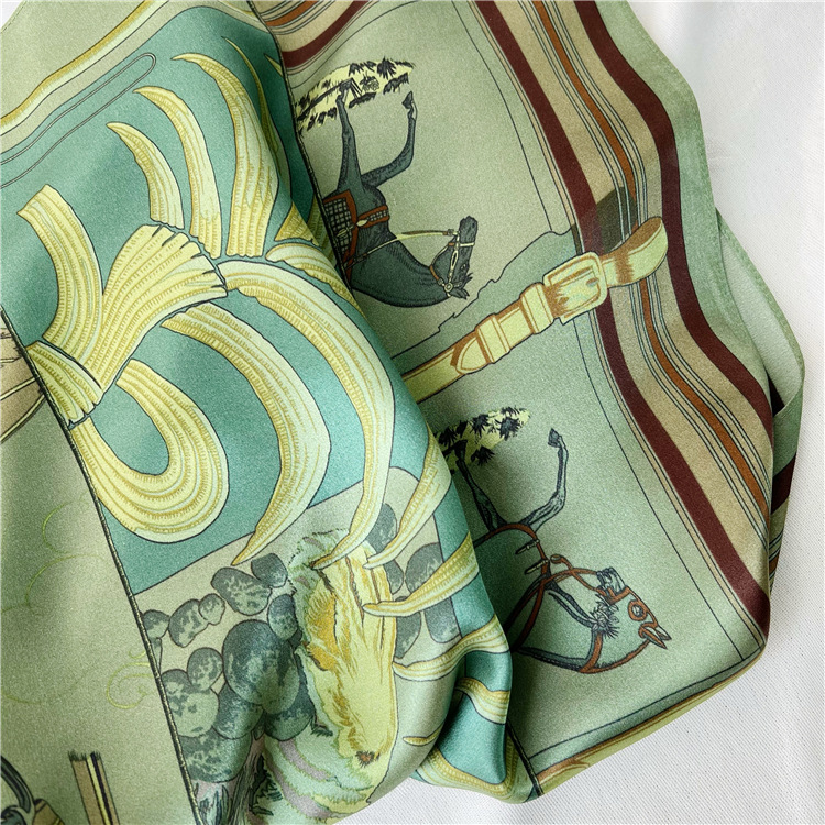 65CM Green Silk Scarf Luxury D - Travel Hair Accessories recension och pris