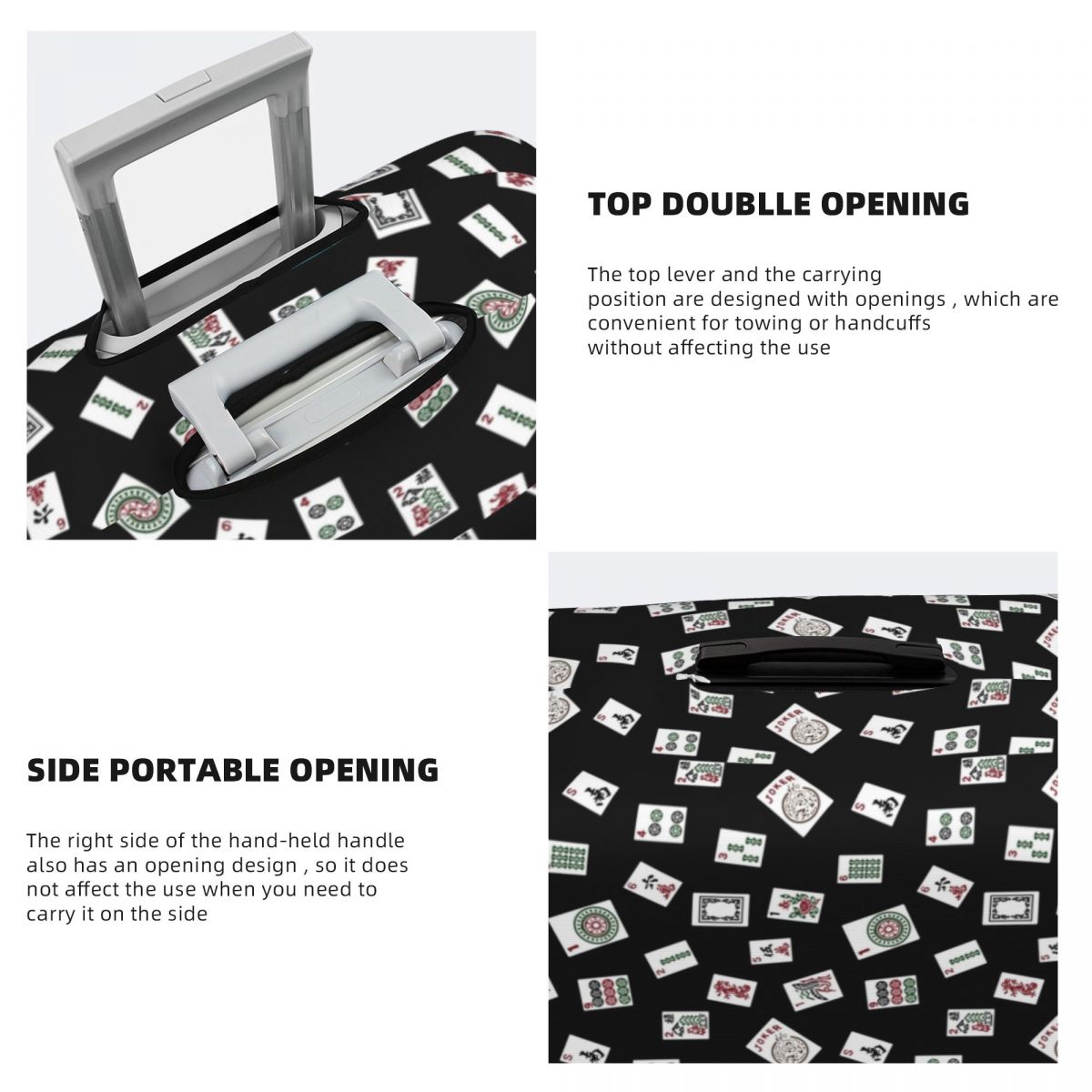 Black Mahjong Suitcase Cover F - Travel Accessories To 3D Print recension och pris