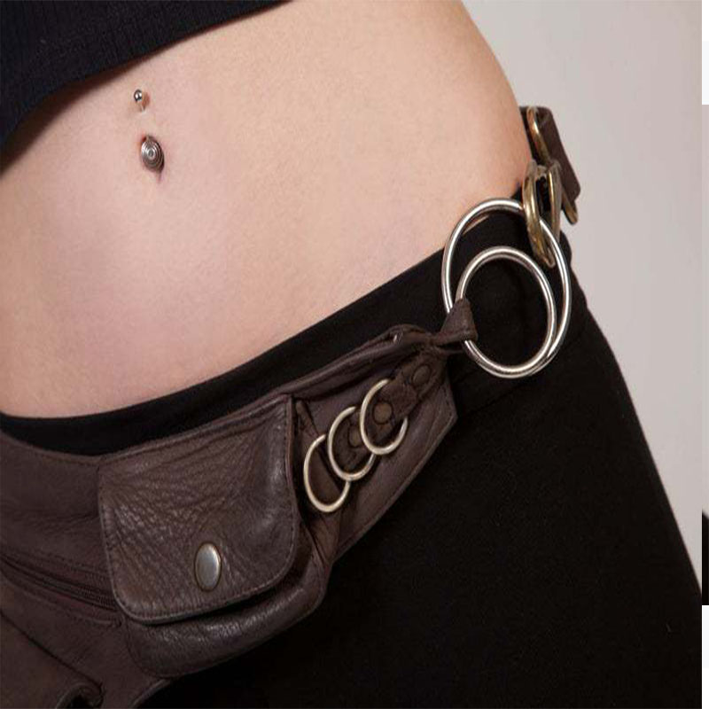 Steampunk Handmade Leather Uti - Travel Accessories Hip Belt recension och pris