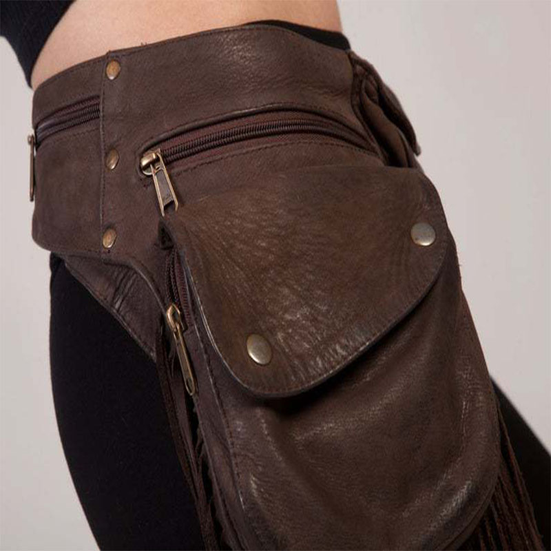 Steampunk Handmade Leather Uti - Travel Accessories Hip Belt recension och pris