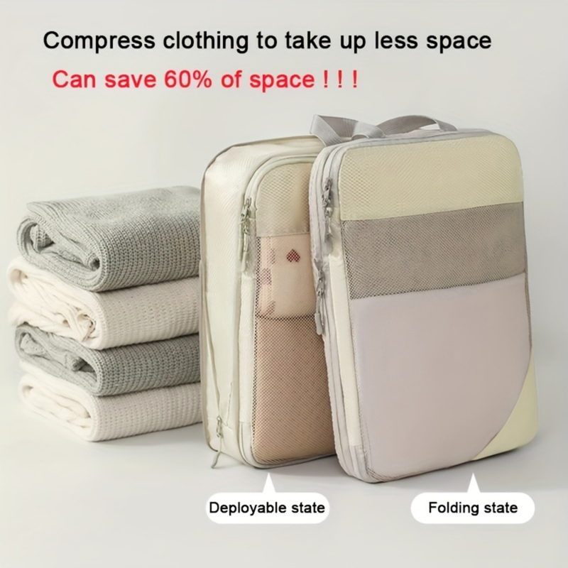 5PCS Compression Packing Cubes - Travel Accessories Packing Cubes recension och pris