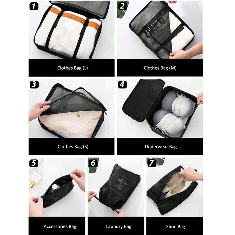 9Pcs Travel Organizer Bags Sui - Travel Accessories Packing Cubes recension och pris