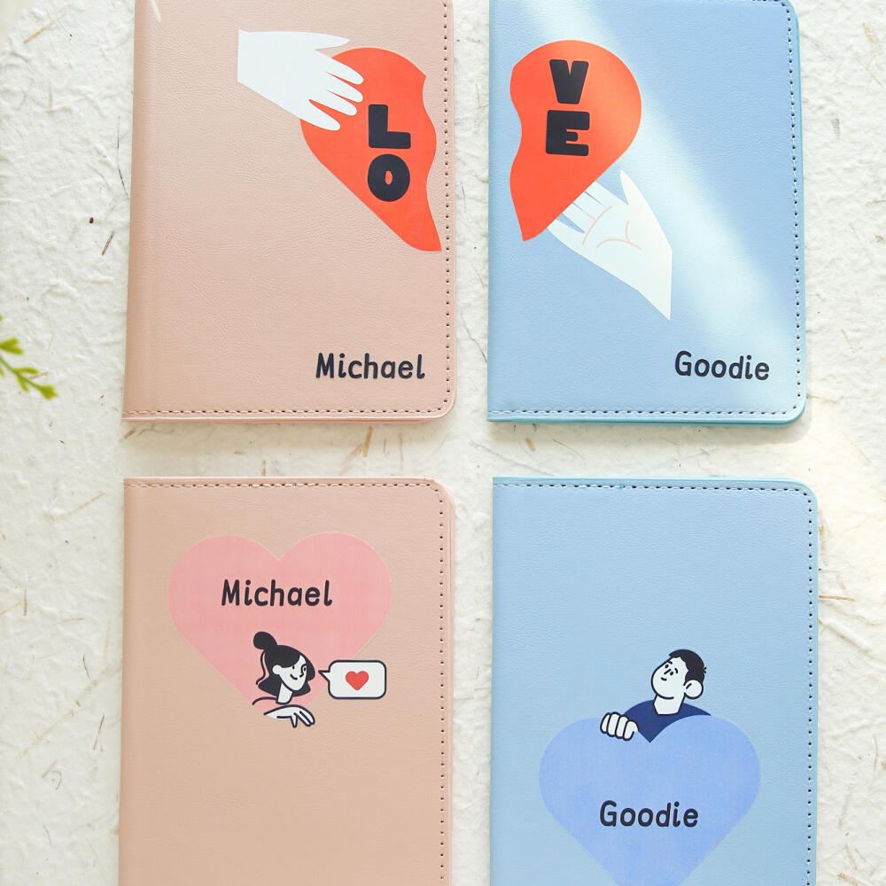 2PCS Custom Name Couple Heart  - Travel Accessories Hong Kong recension och pris
